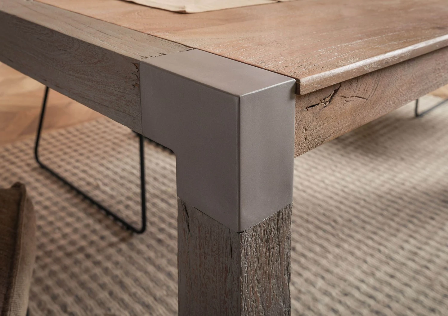 AMSTERDAM #113 Tavolo Da Pranzo In Legno Di Acacia - Laccato / Natur 160x90x76 6 AMSTERDAM #113 Tavolo Da Pranzo In Legno Di Acacia - Laccato / Natur 160x90x76 - immagine 4