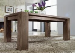 Tavolo Da Pranzo In Legno Di Sheesham / Palissandro 240x100x76 Grigio Scuro Oliato NATURE GREY #608 -Massivmoebel24 09 108 550 6005 3