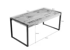 Tavolo Da Pranzo In Legno Di Mango 180x90x76 Mango Naturale Stampato FACTORY #113 -Massivmoebel24 09 108 559 0113 08