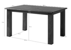 Esstisch Mango 180x90x76 Braun Lackiert RAILWAY #4001 -Massivmoebel24 09 108 772 0101 08