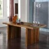 Tavolo Da Pranzo In Legno Di Sheesham / Palissandro 160x90x76 Noce Laccato DUKE #103 -Massivmoebel24 09 108 813 0102 01