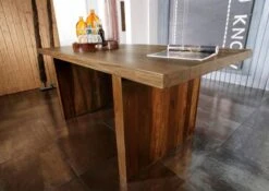 Tavolo Da Pranzo In Legno Di Sheesham / Palissandro 160x90x76 Noce Laccato DUKE #103 -Massivmoebel24 09 108 813 0102 04