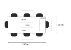 FREEFORM 3 Tavolo Da Pranzo In Legno Di Acacia - Laccato Grigio /gambe In Ferro - Antracite Lucido 180x90x76 -Massivmoebel24 09 108 814 1248 7