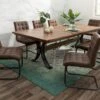 Tavolo Da Pranzo In Legno Di Mango 210x107x76 Marrone Laccato STILMÖBEL #118 -Massivmoebel24 09 108 823 0020 1