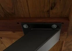 Tavolo Da Pranzo In Legno Acacia - Laccato Natur / Ferro X - Antracite Mat 1800x100x77 FREEFORM 5 -Massivmoebel24 09 108 824 9214 4