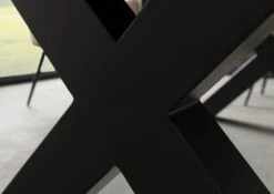 Tavolo Da Pranzo In Legno Acacia - Laccato Natur / Ferro X - Antracite Mat 1800x100x77 FREEFORM 5 -Massivmoebel24 09 108 824 9214 6