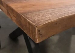 FREEFORM 5 Tavolo Da Pranzo In Legno Di Sheesham - Verniciato Grigio / Gambe In Ferro X Antracite Lucido 180x90 -Massivmoebel24 09 108 834 2113 7