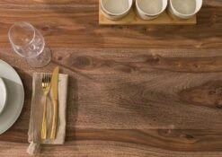 FREEFORM 5 Tavolo Da Pranzo In Legno Di Sheesham - Decapato / Grigio - Gambe Ad X Antracite Matt 260x100 -Massivmoebel24 09 108 834 2123 06 1