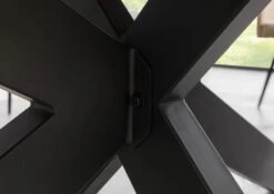 FREEFORM 5 Tavolo Da Pranzo In Legno Di Sheesham - Decapato / Grigio - Gambe Ad X Argento Matt 220x100 -Massivmoebel24 09 108 834 2223 07 1