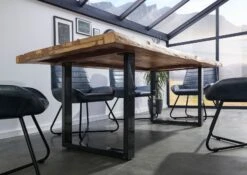 FREEFORM 5 Tavolo Da Pranzo In Legno Di Sheesham - Sabbiato Natur / Gambe In Ferro U Antracite Lucido 180x90 14 FREEFORM 5 Tavolo Da Pranzo In Legno Di Sheesham - Sabbiato Natur / Gambe In Ferro U Antracite Lucido 180x90 -Massivmoebel24 09 108 834 3103 3