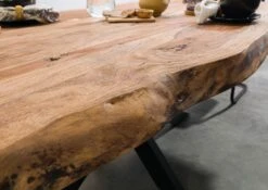 FREEFORM 5 Tavolo Da Pranzo In Legno Di Sheesham - Sabbiato Natur / Gambe Incrociate Antracite Matt 240x100 16 FREEFORM 5 Tavolo Da Pranzo In Legno Di Sheesham - Sabbiato Natur / Gambe Incrociate Antracite Matt 240x100 -Massivmoebel24 09 108 834 3223 5