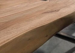 FREEFORM 5 Tavolo Da Pranzo In Legno Di Sheesham - Verniciato Natur / Gambe In Ferro U Antracite Lucido 220x100 -Massivmoebel24 09 108 834 5103 5