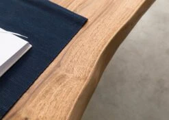 FREEFORM 5 Tavolo Da Pranzo In Legno Di Sheesham - Verniciato Natur / Gambe In Ferro X Antracite Matt 220x100 -Massivmoebel24 09 108 834 5214 6