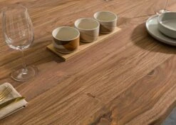 FREEFORM 5 Tavolo Da Pranzo In Legno Di Sheesham - Decapato / Naturale - Gambe Ad X Antracite Matt 220x100 -Massivmoebel24 09 108 834 5224 05 1