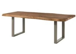 FREEFORM 5 Tavolo Da Pranzo In Legno Di Sheesham - Verniciato Natur / Gambe In Ferro U Argento Matt 260x100 21 FREEFORM 5 Tavolo Da Pranzo In Legno Di Sheesham - Verniciato Natur / Gambe In Ferro U Argento Matt 260x100 -Massivmoebel24 09 108 834 5903 11