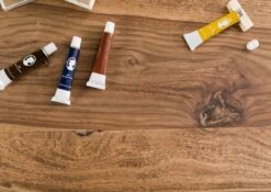 FREEFORM 5 Tavolo Da Pranzo In Legno Di Sheesham - Verniciato Natur / Gambe In Ferro X Argento Matt 260x100 -Massivmoebel24 09 108 834 5913 5