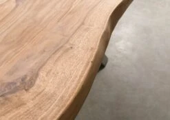 FREEFORM 5 Tavolo Da Pranzo In Legno Di Sheesham - Verniciato Natur / Gambe In Ferro X Argento Matt 260x100 -Massivmoebel24 09 108 834 5913 6