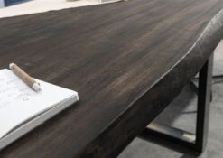 FREEFORM 5 Tavolo Da Pranzo In Legno Di Mango - Verniciato Grigio / Gambe In Ferro U Antracite Lucido 200x100 -Massivmoebel24 09 108 844 2103 5