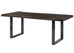 FREEFORM 5 Tavolo Da Pranzo In Legno Di Mango - Verniciato Grigio / Gambe In Ferro U Antracite Lucido 200x100 -Massivmoebel24 09 108 844 2103 9