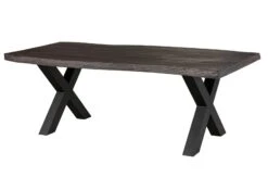 FREEFORM 5 Tavolo Da Pranzo In Legno Di Mango - Verniciato Grigio / Gambe In Ferro X Antracite Matt 200x100 -Massivmoebel24 09 108 844 2213 9