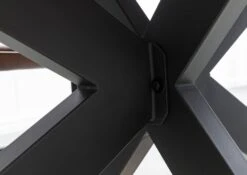 FREEFORM 5 Tavolo Da Pranzo In Legno Di Mango - Verniciato Grigio / Gambe Incrociate Antracite Matt 200x100 -Massivmoebel24 09 108 844 2223 6 1