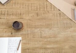 FREEFORM 5 Tavolo Da Pranzo In Legno Di Mango - Verniciato Beige / Gambe In Ferro U Argento Matt 200x100 -Massivmoebel24 09 108 844 4103 4