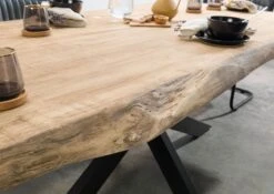 FREEFORM 5 Tavolo Da Pranzo In Legno Di Mango - Verniciato Beige / Gambe Incrociate Antracite Matt 200x100 16 FREEFORM 5 Tavolo Da Pranzo In Legno Di Mango - Verniciato Beige / Gambe Incrociate Antracite Matt 200x100 -Massivmoebel24 09 108 844 4224 6