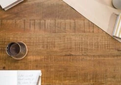 FREEFORM 5 Tavolo Da Pranzo In Legno Di Mango - Verniciato Natur / Gambe In Ferro U Antracite Matt 180x90 -Massivmoebel24 09 108 844 9103 4