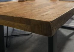 FREEFORM 5 Tavolo Da Pranzo In Legno Di Mango - Verniciato Natur / Gambe In Ferro U Antracite Matt 180x90 -Massivmoebel24 09 108 844 9203 6