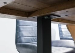 FREEFORM 5 Tavolo Da Pranzo In Legno Di Mango - Verniciato Natur / Gambe In Ferro U Antracite Matt 180x90 -Massivmoebel24 09 108 844 9203 7