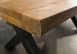 FREEFORM 5 Tavolo Da Pranzo In Legno Di Mango - Verniciato Natur / Gambe In Ferro X Antracite Matt 200x100 -Massivmoebel24 09 108 844 9213 5