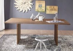 Tavolo Da Pranzo In Legno Di Acacia 200x100x76 Marrone Laccato PURE ACACIA #215 -Massivmoebel24 09 108 886 2014 3