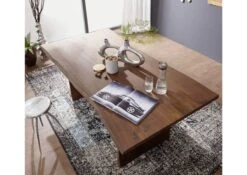 Tavolo Da Pranzo In Legno Di Acacia 200x100x76 Marrone Laccato PURE ACACIA #215 -Massivmoebel24 09 108 886 2014 4