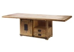 Esstisch Mango 200x100x76 Natur Lackiert RAILWAY #198 -Massivmoebel24 09 112 772 0098 09