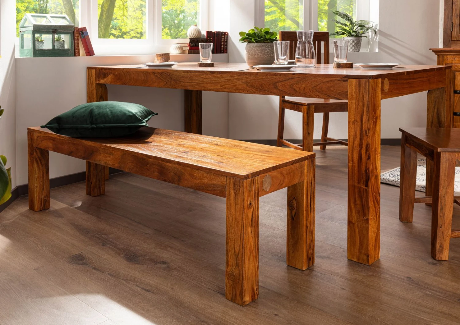 OXFORD #0016 Panca In Legno Di Acacia - Laccato / Miele 180x40x45 3 OXFORD #0016 Panca In Legno Di Acacia - Laccato / Miele 180x40x45