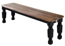 Panca In Legno Sheesham - Laccato / Marrone -nerro 130x40x45 NEW BOSTON # 161 -Massivmoebel24 09 123 740 0133 9