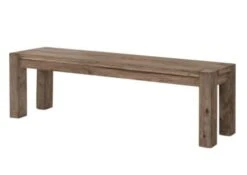 NATURE GREY #140 Panca In Legno Di Sheesham - Oliato / Grigio 160x35x45 -Massivmoebel24 09 124 550 1003 9