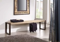 FACTORY #121 Panca In Legno Di Mango E Ferro - Stampato 160x40x45