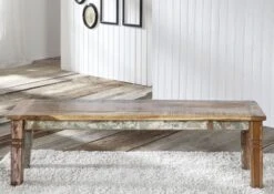 NATURE OF SPIRIT #34 Panca In Legno Riciclato - Laccato / Multicolore 140x40x45 -Massivmoebel24 09 124 700 5133 4