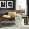 NATURE GREY #702 Panca Con Schienale In Legno Di Sheesham - Oliato / Grigio 180x35x76 -Massivmoebel24 09 126 550 1031 1 1