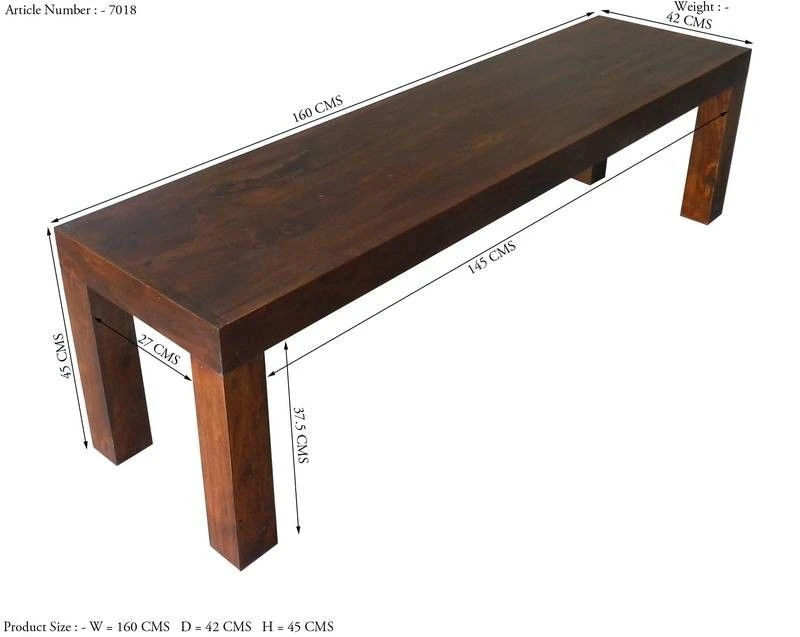 OXFORD #59 Panca In Legno Di Acacia - Laccato / Nougat 160x42x45 6 OXFORD #59 Panca In Legno Di Acacia - Laccato / Nougat 160x42x45 - immagine 4