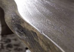 PURE ACACIA #419 Panca In Legno Di Acacia - Laccato / Grigio 200x38x45 -Massivmoebel24 09 126 886 4017 5