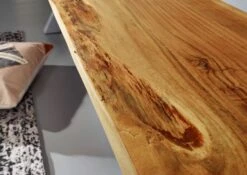 IRON LABEL #137 Panca In Legno Di Acacia - Laccato Natur 200x38x46 -Massivmoebel24 09 128 820 0036 5