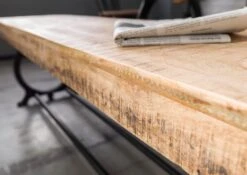 INDUSTRIAL #32 Panca In Legno Riciclato E Ferro - Laccato Multicolore 200x40x45 -Massivmoebel24 09 130 811 0032 6