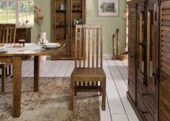 RODEZ #25 Sedia In Legno Di Mango - Oliato / Marrone 45x54x108 -Massivmoebel24 09 151 156 0125 03