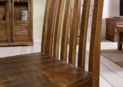 RODEZ #25 Sedia In Legno Di Mango - Oliato / Marrone 45x54x108 -Massivmoebel24 09 151 156 0125 04