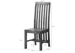 RODEZ #25 Sedia In Legno Di Mango - Oliato / Marrone 45x54x108 -Massivmoebel24 09 151 156 0125 08