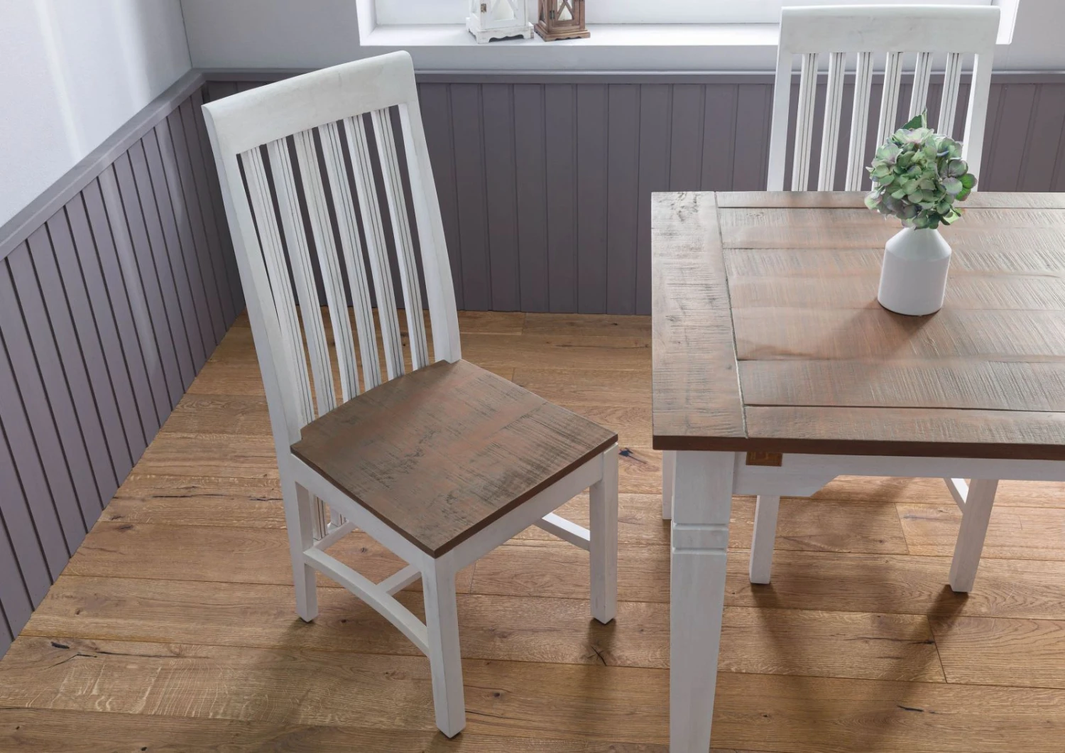 Sedia In Legno Di Mango 45x54x108 Laccato Bianco TOULOUSE #113 4 Sedia In Legno Di Mango 45x54x108 Laccato Bianco TOULOUSE #113 - immagine 2