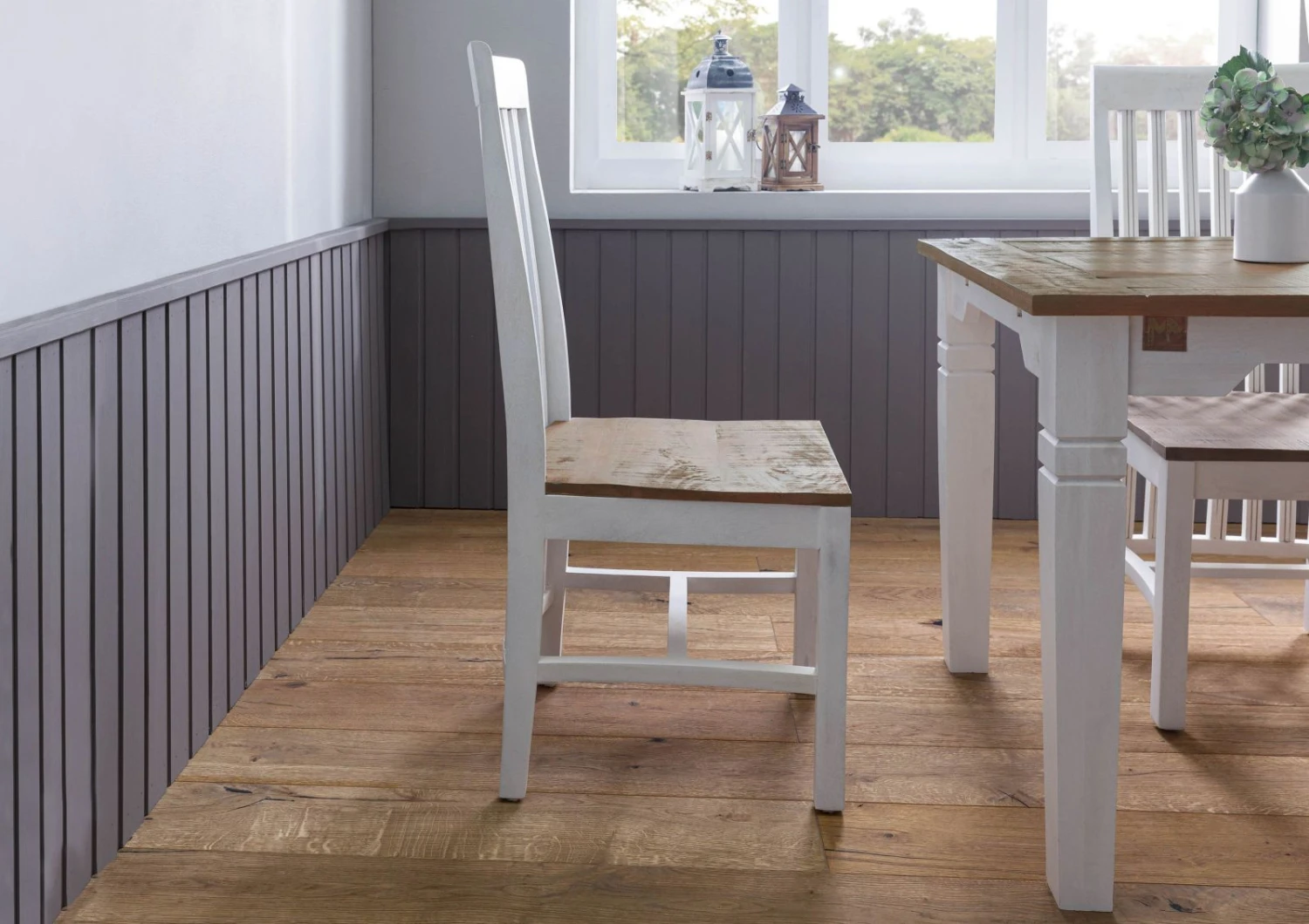 Sedia In Legno Di Mango 45x54x108 Laccato Bianco TOULOUSE #113 5 Sedia In Legno Di Mango 45x54x108 Laccato Bianco TOULOUSE #113 - immagine 3