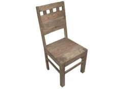 Sedia In Legno Sheesham - Oliato / Grigio 45x45x100 NATURE GREY #120 -Massivmoebel24 09 151 550 0020 3